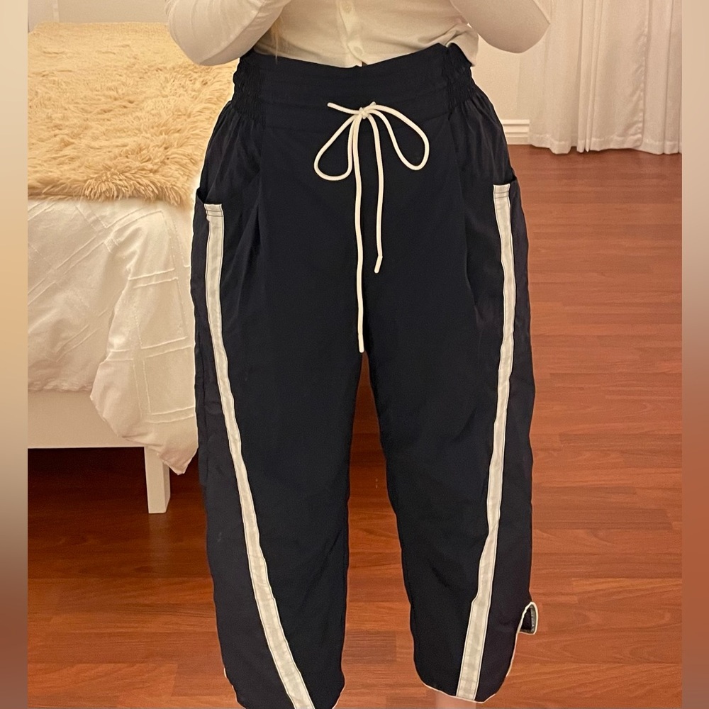 FP Movement by Free People Navy Track Pants with White Stripes